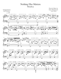 Nothing else matters by metallica. Metallica Nothing Else Matters Piano Solo Sheet Music For Piano Solo Musescore Com