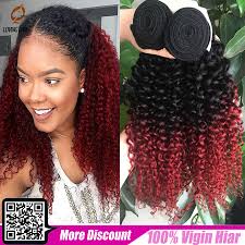 Red Ombre Curly Weave Bundles Brazilian Hair Weave Curly Weave Hair Color Red Hair Extensions