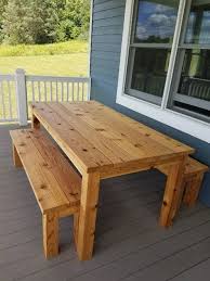 Outdoor Cedar Picnic Table Set Pallet Furniture Outdoor Outdoor Furniture Plans Woodworking Projects Furniture