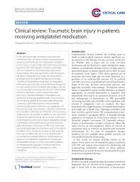 Pdf Clinical Review Traumatic Brain Injury In Patients