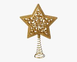 A christmas tree topper is a decoration that is placed at the top of your christmas tree during the holidays. Tree Topper Star With Glitter Gold Star Tree Topper Png Transparent Png Download Transparent Png Image Pngitem