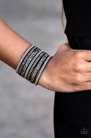 Black And Gold Wrap Bracelet Paparazzi Paparazzi Rebellious Shine Black Leather Wrap Bracelet In 2020 Black Leather Wrap Bracelet Leather Wrap Bracelet Bracelets