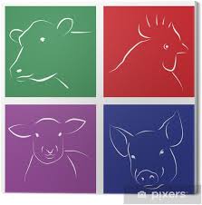 Check spelling or type a new query. Quadro Su Tela Silhouette Stilizzata Di Animali Per La Carne Pixers Viviamo Per Il Cambiamento
