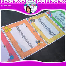 Beehive Classroom Decor Theme Behavior Chart With Editable Name Tags