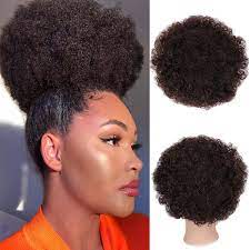 59 ($9.59/count) get it as soon as wed, jul 21. Shangke Synthetic Hair Bun Kinky Curly Afro Puff Chignon Drawstring Ponytail Natural Fake Hair Extensions For Women Black Brown Synthetic Chignon Aliexpress