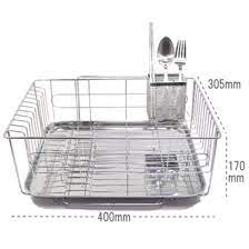New Stainless Steel Dish Drainer Basket Wash Easy To Slide Tray With 40 X 30 Cm Made In Japan Dish Drainers Dish Racks Tray With it, you can make full use of the space in your kitchen. new stainless steel dish drainer basket