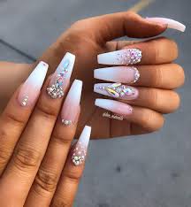 They are basically square nails with rounded edges, but that name doesn't really flow as well. Give A Girl The Right Pins And She Ll Conquer The World Itsalioness Diamond Nails Nails Design With Rhinestones Crystal Nails