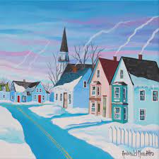 51 cotter, holland, 'a full studio museum show starts with 28 young artists and a shoehorn', in: Evening Light In Great Village Ns By Andrew Meredith Acrylic On Canvas Koyman Galleries