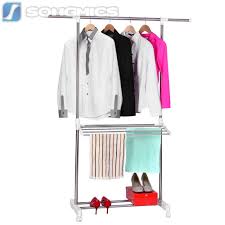 Kleiderstander Kleiderstange Garderobenstander Weiss Rollen Hohe 94 165 Cm Llr402 Garderobe Stander Kleiderstange Kleiderstander