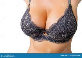 Beautiful Curvy Woman with Big Breasts in Black Bra Stock Image - Image of  boobies, closeup: 44146411