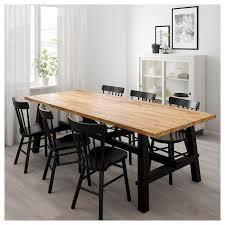 Skogsta Norraryd Table And 6 Chairs Acacia Black Ikea Ikea Dining Table Ikea Dining Room Ikea Dining