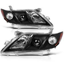 Toyota camry 2009, headlight bulbs by sylvania®. For 2007 2008 2009 Toyota Camry Headlight Assembly Black Housing Headlamp With Amber Reflector Clear Lens Driver And Passenger Side Walmart Com Walmart Com