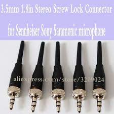 5pcs 3 5mm Stereo Screw Lock Connector For Pro Sennheiser Ew100 Ew300 Ew500 G1 G2 3 Sony Saramonic Microphone Spare Plug Ada Sennheiser Adapter Plug Microphone