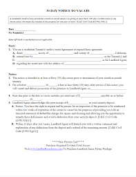 Use this form to demand that tenant vacate the property. 30 Day Notice To Vacate Landlord Lease Forms Rental Agreement Forms Templates Download Save Print
