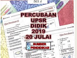 Pada tahun 1995, format matematik diubah dengan memperkenalkan soalan subjektif. Percubaan Upsr 2019 Didik 20 Julai Sumber Pendidikan