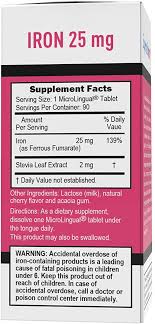 Each capsule contains 300 mg ferrous fumarate (equivalent to 100 mg elemental iron), 200 mg ascorbic acid (vitamin c) and 0.5 mg folic acid (folate) Ferrous Fumarate Dose Canada