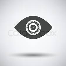 Eye With Market Chart Inside Pupil Stock Vector