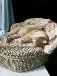 But, i found these little crocheted couches that. Kitty Couches Pink Bed Pattern By Candy Clayton Crochet Cat Bed Cat Couch Crochet Cat