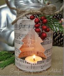 Hoja De Bricolaje Musica Mason Jar Vela De La Navidad Christmas Jars Christmas Mason Jars Mason Jar Candles Christmas