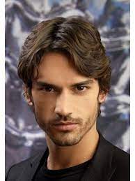 Lace Front Brown Short Wavy Remy Human Hair Wig Trendy Men Wigs P4 Remy Human Hair Wigs Mens Hairstyles Short Mens Hairstyles