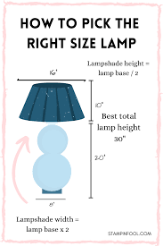 Size guide lamp shade lamp sizes chart. Simple Rules For The Right Size Bedside Lamps Every Time