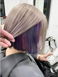 ホワイトベージュ ボブ インナーカラー ユニコーンカラー l066641872 ディーカヘアーセンダイ di ka hair sendai のヘアカタログ ホットペッパービューティー ヘアスタイリング インナーカラー ボブ ユニコーンカラー