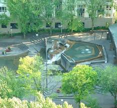 Urban Fountain In Pocket Park Landscape And Urbanism Parking Design Urban Playground