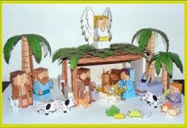Bybel Papier Kuns Aktiwiteite Hart Van Die Huis Blog Inskrywing Het N Skakel Na Die Blad Waar Jy Die Papier Paper Toys Nativity Set Christmas Nativity Scene