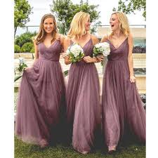 Tulle V Neck Affordable Floor Length Bridesmaid Dresses Bg51561 Light Purple Bridesmaid Dresses Mauve Bridesmaid Dress Purple Bridesmaid Dresses