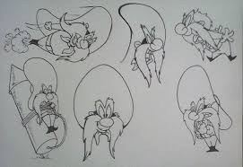 Uncle sam grid copy puzzle. Yosemite Sam Yosemite Sam Cartoon Drawings Sketches