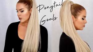 Attach combs of the hair extension ponytail to the top of the ponytail you created. Ponytail Tutorial How To Do A Ponytail With Extensions Foxy Locks