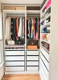 How I Organize My Closet Maximize Small Space Stefana Silber Ikea Closet Organizer Walk In Closet Ikea Small Closet Design
