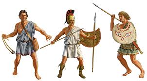A peltast was a type of light infantryman, originating in thrace and paeonia, and named after the kind of shield he carried. Greek Skirmishers Guerrero Griego Historia Griega Grecia Antigua