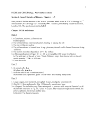 Both animal and plant cells are very similar, as they both are characterized as eukaryotic but they also have many differences. Igcse Biology Answers To Questions