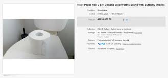 It isn't the 8th century; Coronavirus Update Toilet Paper Sold Online For Thousands Amid Covid 19 Panic Buying 7news