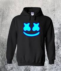 Marshmallow Blue Light Hoodie Hoodies Unisex Hoodies Print Clothes