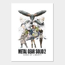 Dog tag changes, most notably some marines in tanker holds. Metal Gear Solid 2 Sons Of Liberty Metal Gear Solid Poster Und Kunst Teepublic De
