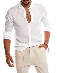 Colors which display on the screen and printed colors may not match the paint s actual color. Moses Linen Shirt In White Shop Men S Clothing Accessories Shoes