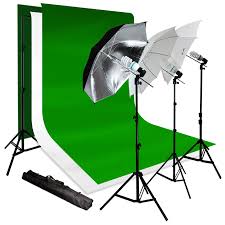 Loadstone Studio 900w Photography Portrait Photo Video Studio Light Kit Triple Photography Umbrella Lighting With 6x9 Ft Chromakey Green Black White Backdrop Background Support Kit Wmls3188 Walmart Com Walmart Com