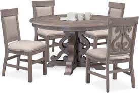 Shop wayfair for all the best round kitchen & dining room sets. Charthouse Round Dining Table And 4 Upholstered Side Chairs Value City Furniture