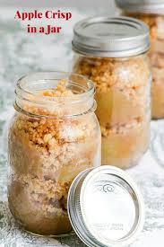 Apple Crisp In A Jar Sundaysupper Desserts Required Recipe Mason Jar Baking Mason Jar Meals Mason Jar Cakes
