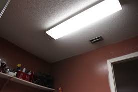 Fluorescent light fixtures tend to be rather heavy; Ditching The Fluorescent