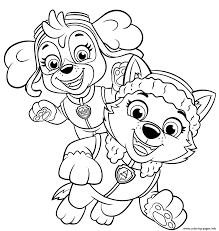 Paw patrol coloring pages skye marshall and rocky paw patrol coloring pages printable. Print Skye And Everest Coloring Pages In 2021 Paw Patrol Coloring Pages Paw Patrol Coloring Skye Paw Patrol