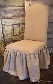 Linen Ruffle Skirted Chairs Slipcovers For Chairs Furniture Furniture Makeover