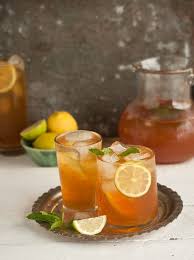 Home Made Ice Tea With Ginger Mint And Lemon Iced Tea Recipes Home Made Ice Tea Tea Recipes