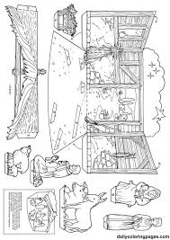 Nativity Diorama Christmas Coloring Pages Weihnachtsmalvorlagen Weihnachtsfarben Geburt Christi
