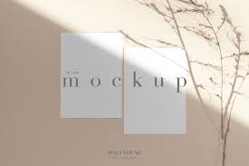 Modern Pale Beige 5x7 Card Mockup Mockup Photoshop Pics Modern Card
