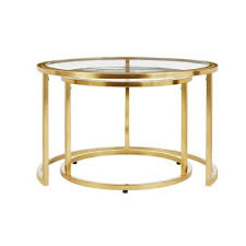 Contemporary and modern round coffee tables with murano kind handmade glass colored using metal oxides in black and grey and liquid metal in gold color. Glass Coffee Tables Accent Tables The Home Depot