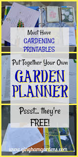 Free Gardening Printables Gingham Gardens Gardening Printables Gardening Journal Printables Free Garden Planner