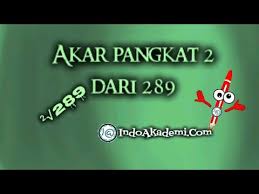 Sep 27, 2015 · berapa hasil dari akar kuadrat 289. Akar Pangkat 2 Dari 289 Hasil Dari 289 Menggunakan Pohon Faktor Youtube
